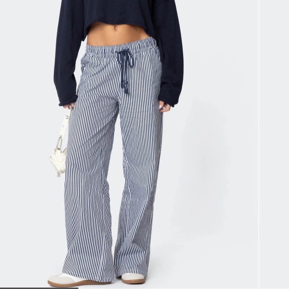 Edikted Navy Stripe Pants